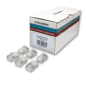 RJ45 CAT6 Pass Through Plug – For solid/stranded wire (100 pack)