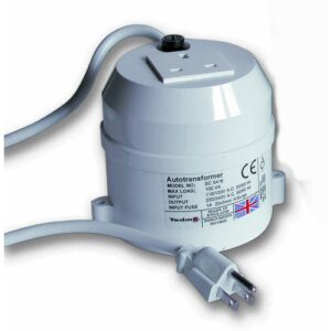 Tacima™ Step Up Voltage Transformer, 110/120 Volts step up to 230/240 volts – for using UK Equipment in USA up to a maximum load of 100VA