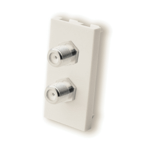 Kauden™ F Type Satellite Twin Co-Ax Module - White