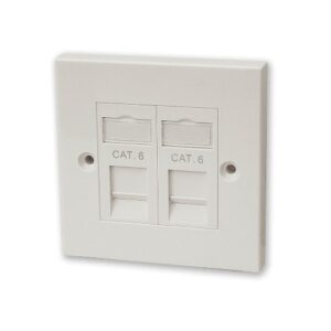 Kauden™ CAT6 RJ45 Twin Faceplate
